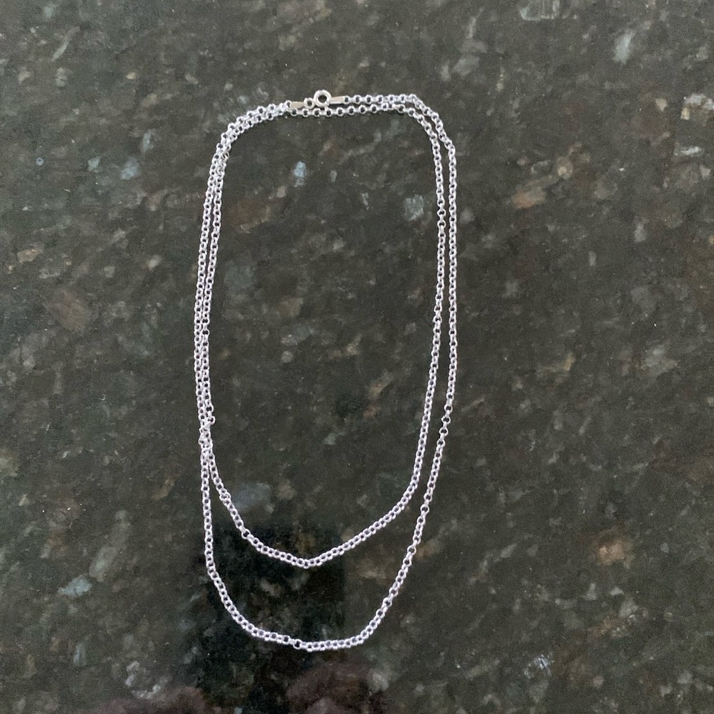 LIRM Italian Sterling 1.6mm Chain Necklace. 30” length